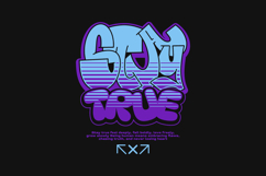 Stay True Urban Graffiti T-shirt Design Product Image 1