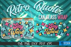 Retro Glass Can Wrap Design | Retro Quotes | SVG File v.6 Product Image 1