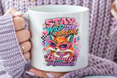 Stay Wild Look Fabulous PNG, Sassy Fox Sublimation Product Image 4