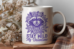 Funny Raccoon SVG PNG Design | Stay Wild My Valentine Quote Product Image 3