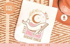 Stay Wild Ocean Child SVG and PNG Design For Tote Bag