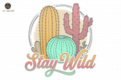 Stay wild PNG,Cactus Sublimation Design Product Image 1