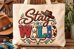 Western Stay Wild Cowgirl Design Product Image 3