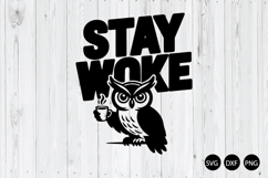 Stay Woke SVG, Woke Owl SVG, Animal SVG Product Image 1