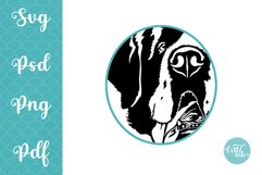 Saint Bernard SVG cut file, Saint Bernard svg design Product Image 2
