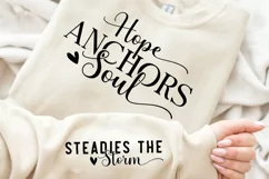 Hope Anchors Soul Sleeve SVG, Christian SVG Design Product Image 3