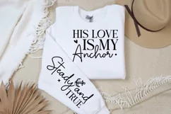 His Love Is My Anchor Sleeve SVG, Christian SVG Design Product Image 3