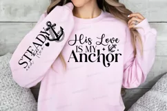 His Love Is My Anchor Sleeve SVG, Christian SVG Design Product Image 3
