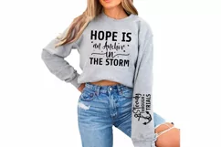 Hope Is An Anchor Sleeve SVG, God SVG Design, Faith SVG Product Image 3