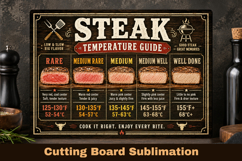 Fathers Day BBQ Cutting Board PNG, meat cuts guide Product Image 1