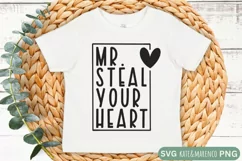 Mr Steal Your Heart SVG | Boy Valentine SVG | Sublimation Product Image 2