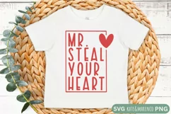 Mr Steal Your Heart SVG | Boy Valentine SVG | Sublimation Product Image 1