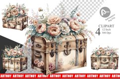 Steamer Trunk Clipart Product Image 1