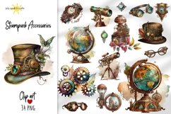 clipart,  watercolor,  clip art bundle,  vintage,  scrapbooking,  steampunk,  accessories,  decorations,