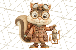 Cute Steampunk Baby Animal Clipart PNG for Printables Product Image 2