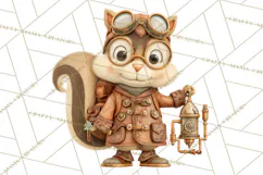 Cute Steampunk Baby Animal Clipart PNG for Printables Product Image 2