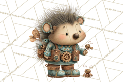 Cute Steampunk Baby Animal Clipart PNG for Printables Product Image 4