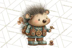 Cute Steampunk Baby Animal Clipart PNG for Printables Product Image 4