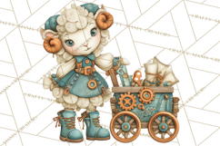 Cute Steampunk Baby Animal Clipart PNG for Printables Product Image 2