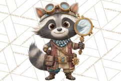 Cute Steampunk Baby Animal Clipart PNG for Printables Product Image 3
