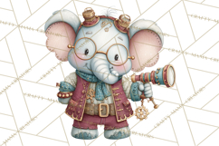 Cute Steampunk Baby Animal Clipart PNG for Printables Product Image 4