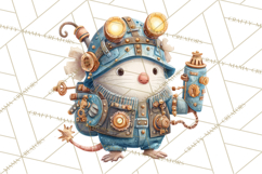 Cute Steampunk Baby Animal Clipart PNG for Printables Product Image 5