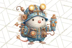 Cute Steampunk Baby Animal Clipart PNG for Printables Product Image 5