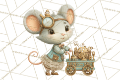 Cute Steampunk Baby Animal Clipart PNG for Printables Product Image 2