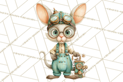 Cute Steampunk Baby Animal Clipart PNG for Printables Product Image 2