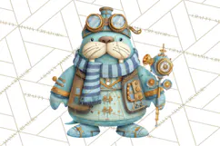 Cute Steampunk Baby Animal Clipart PNG for Printables Product Image 4