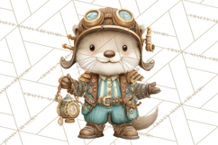 Cute Steampunk Baby Animal Clipart PNG for Printables Product Image 3