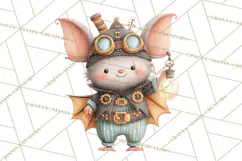 Cute Steampunk Baby Animal Clipart PNG for Printables Product Image 4