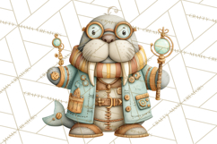 Cute Steampunk Baby Animal Clipart PNG for Printables Product Image 4