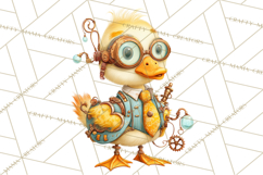 Cute Steampunk Baby Animal Clipart PNG for Printables Product Image 5