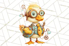 Cute Steampunk Baby Animal Clipart PNG for Printables Product Image 5