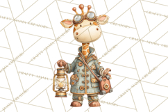 Cute Steampunk Baby Animal Clipart PNG for Printables Product Image 2