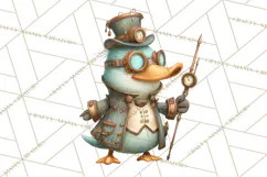 Cute Steampunk Baby Animal Clipart PNG for Printables Product Image 3
