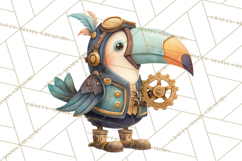 Cute Steampunk Baby Animal Clipart PNG for Printables Product Image 4