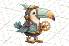 Cute Steampunk Baby Animal Clipart PNG for Printables Product Image 4