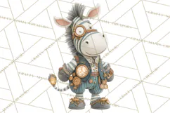 Cute Steampunk Baby Animal Clipart PNG for Printables Product Image 5