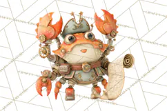 Cute Steampunk Baby Animal Clipart PNG for Printables Product Image 2