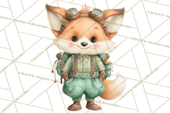 Cute Steampunk Baby Animal Clipart PNG for Printables Product Image 3