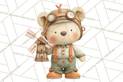Cute Steampunk Baby Animal Clipart PNG for Printables Product Image 4