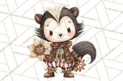Cute Steampunk Baby Animal Clipart PNG for Printables Product Image 4