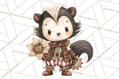 Cute Steampunk Baby Animal Clipart PNG for Printables Product Image 4