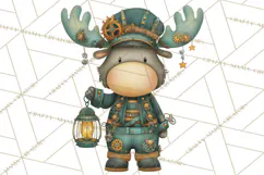 Cute Steampunk Baby Animal Clipart PNG for Printables Product Image 4
