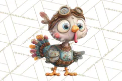 Cute Steampunk Baby Animal Clipart PNG for Printables Product Image 3