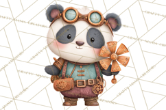Cute Steampunk Baby Animal Clipart PNG for Printables Product Image 4