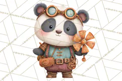 Cute Steampunk Baby Animal Clipart PNG for Printables Product Image 4