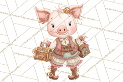 Cute Steampunk Baby Animal Clipart PNG for Printables Product Image 5